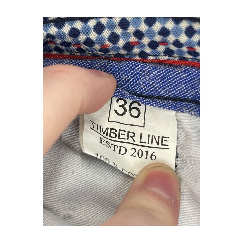 Timber Line Mens Chino Shorts Size 36 Navy Printed - Picture 3 of 9